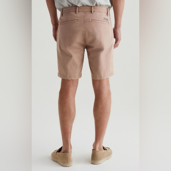 🌅 EUC: AG Adriano Goldschmied Wanderer Shorts 31R Sulfur Dune Rose Slim Trouser - Picture 13 of 13
